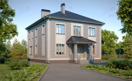Проект двухэтажного дома в классическом стиле