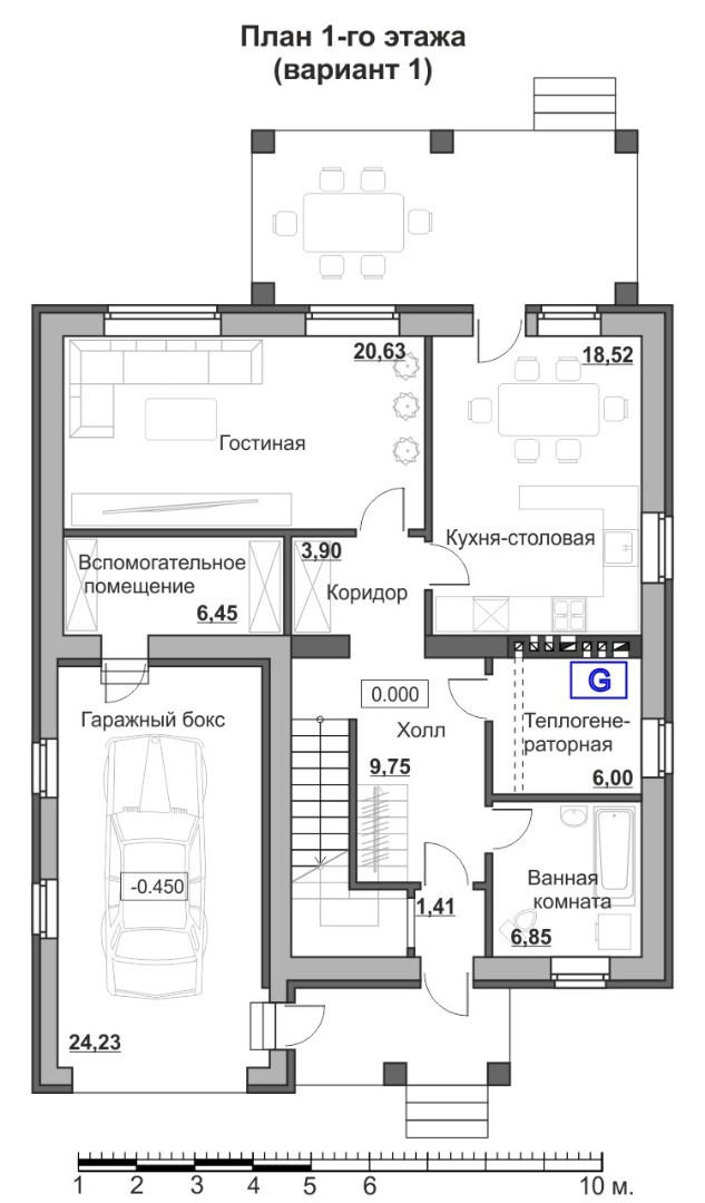 План 1-го этажа (вариант 1)
